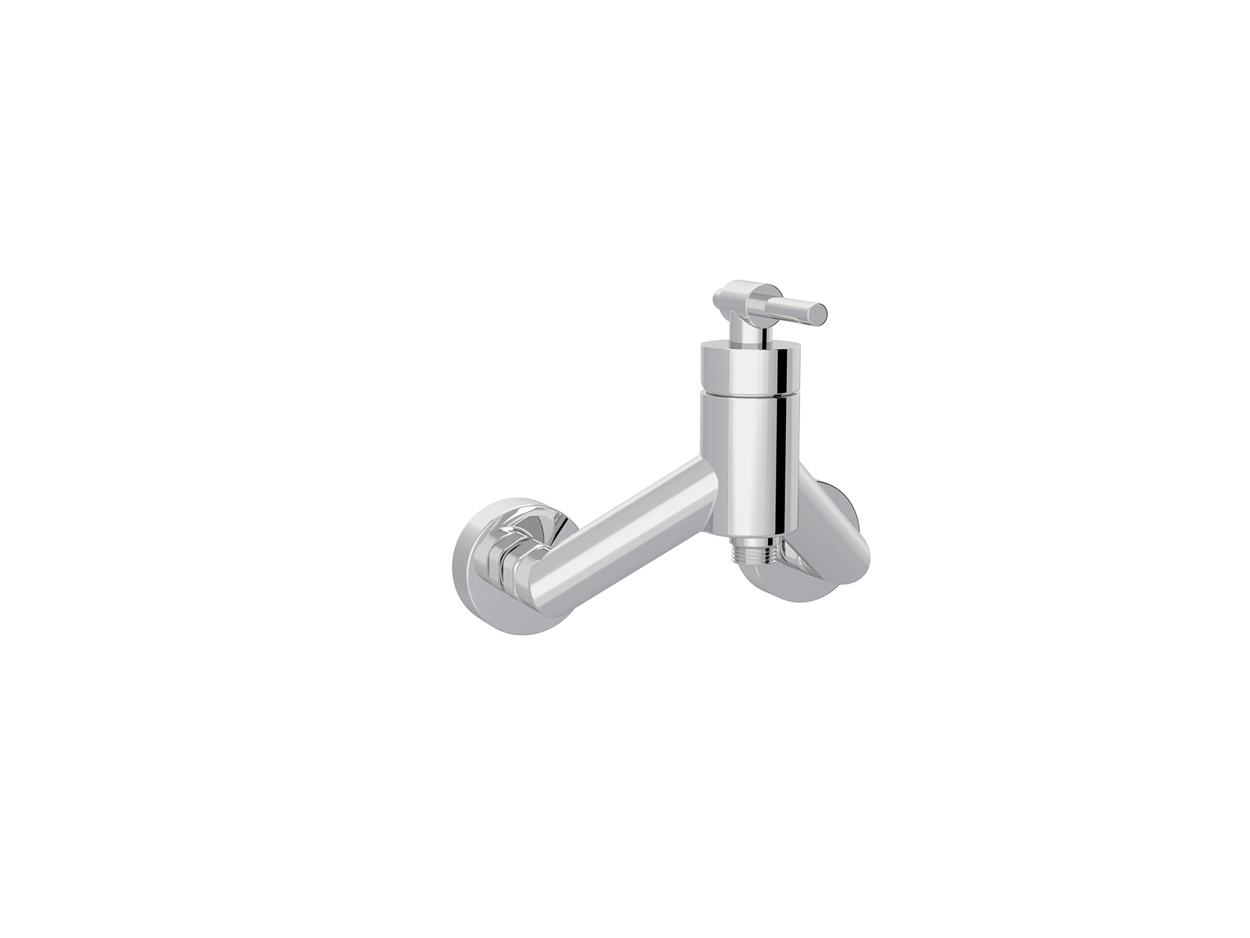 Wall-mounted single-lever shower mixer