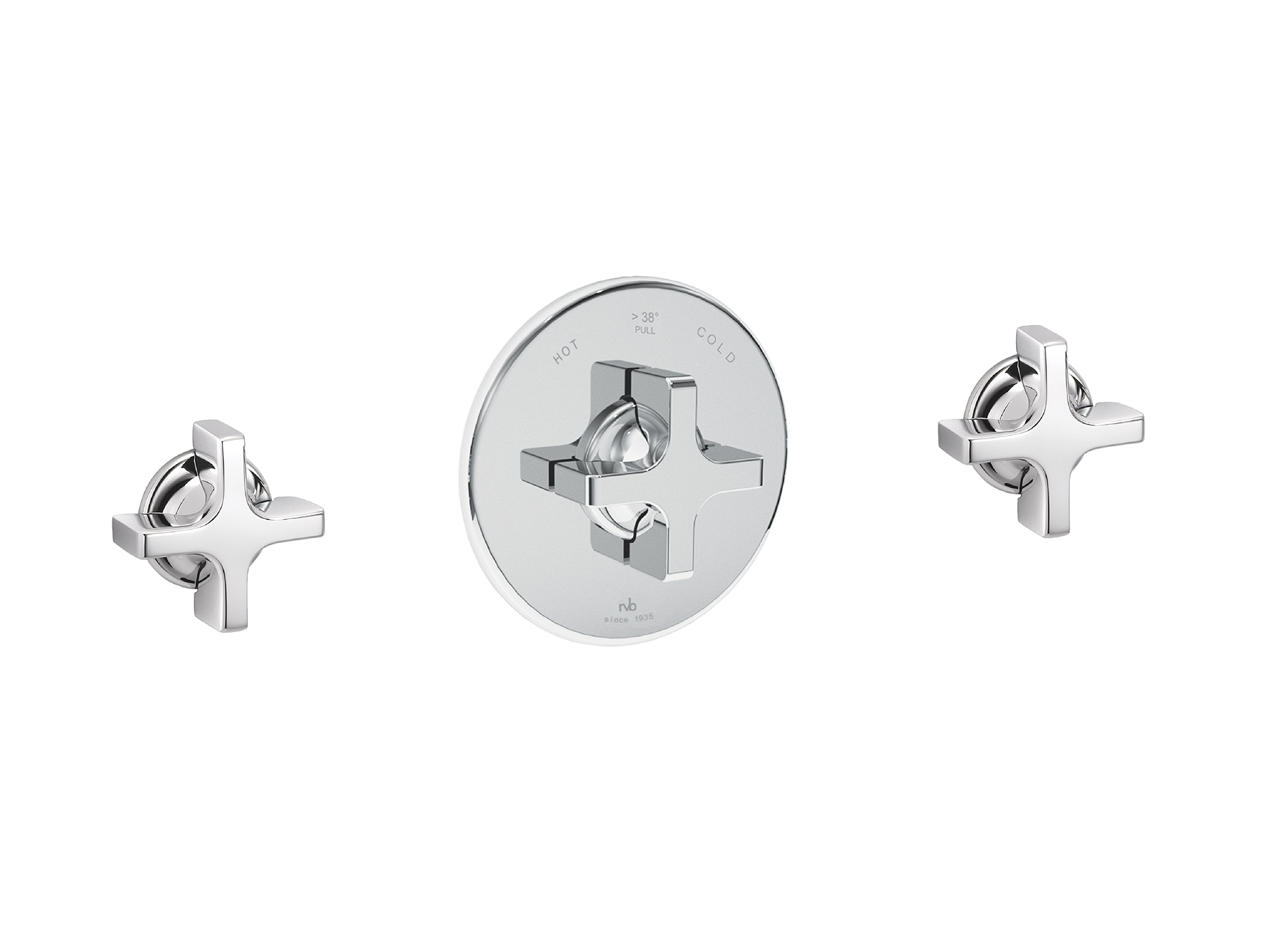 Set concealed thermostat with 2 stop-valves, pre-assembled