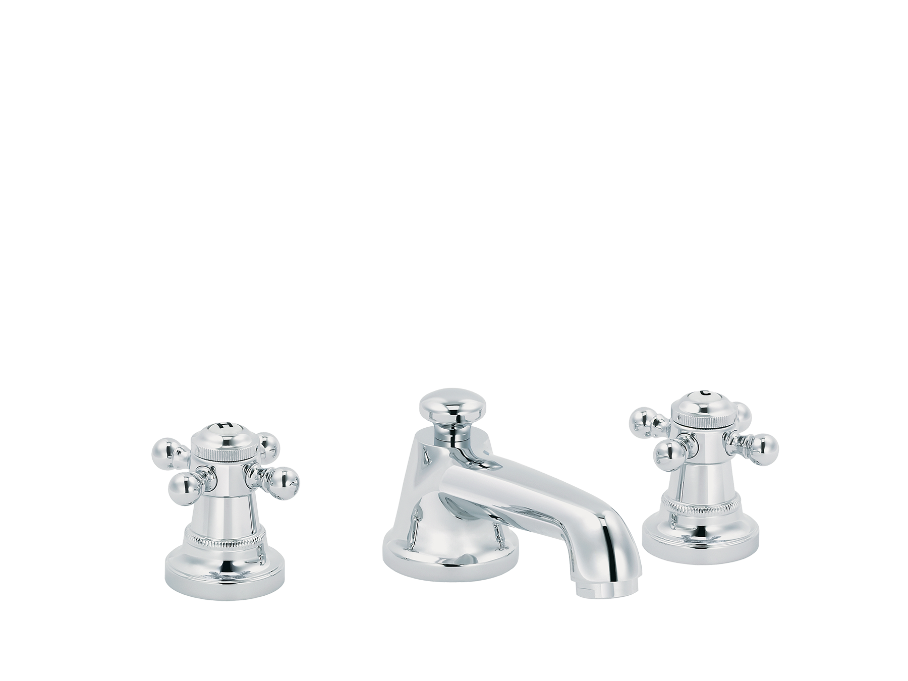 3-hole washbasin mixer, with waste, Cotton spout