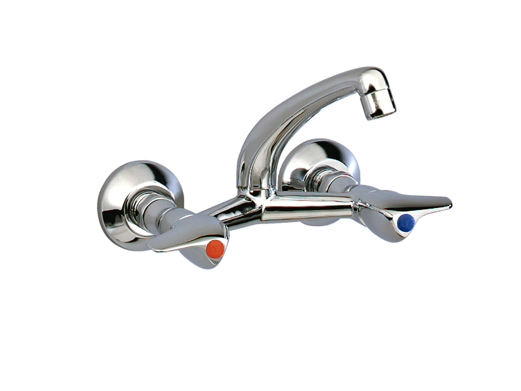Wall-mounted mixer, built-in valves