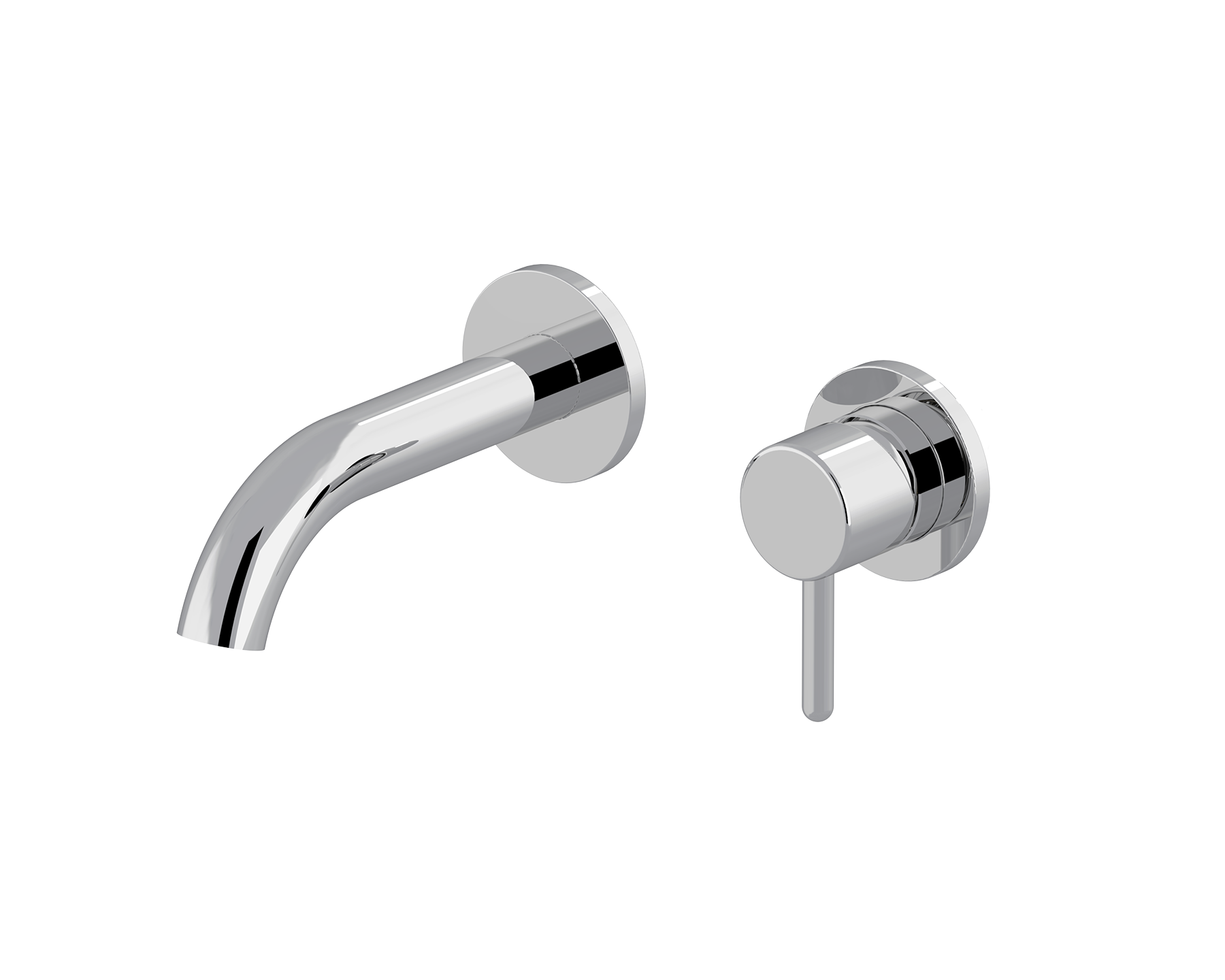 Concealed wall-mounted single-lever washbasin mixer